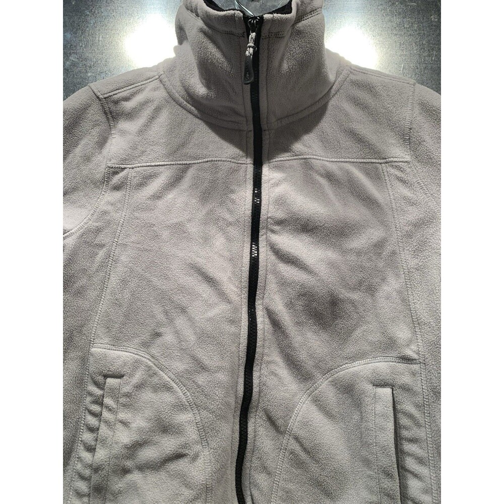 Calvin Klein Performance Womens Embroidered Zip Fleece Jacket Ivory Sz Large - Picture 5 of 11